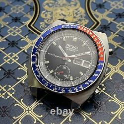 1971 Seiko 6139-6002 6005 Cevert Blue Resist Dial CRISP ORIGINAL For SERVICE