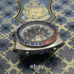 1971 Seiko 6139-6002 6005 Cevert Blue Resist Dial CRISP ORIGINAL For SERVICE