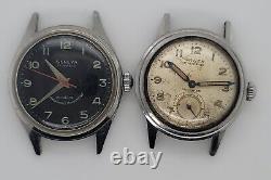 2 Men's Vintage Watches Gruen Autowind & Geneva For Parts / Repair