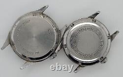 2 Men's Vintage Watches Gruen Autowind & Geneva For Parts / Repair