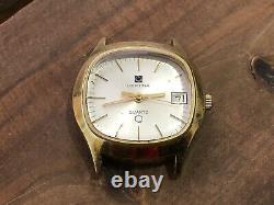 2 Rare Vintage Watches Certina Q Quartz For Parts Or Repair