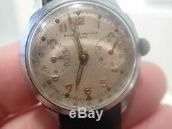 2 Vintage Chronograph Watches lot for parts repair Halgreen and Baume Mercier
