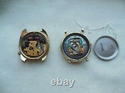 2 Watches 1974 Bulova Accutron, 17 Jewels. Not Running. For Prepairs-parts Only