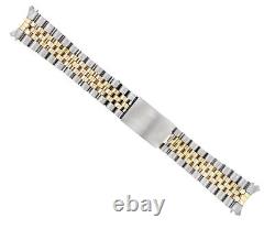 20mm 14k Jubilee Watch Band For Rolex Datejust 16078 16200 16203 Gmt 16710 T/ton