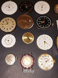 21 Vtg Mostly Wind Up Watches For Parts/Repair Remington Alpine New Haven Swiss
