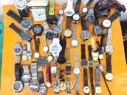 210 Assorted Watches Seiko Citizen Casio Repair/parts Junk Lot Watchmaker