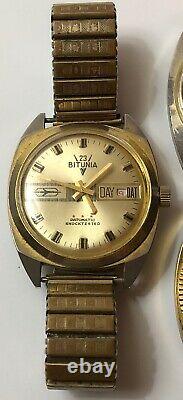 3 Vintage Rare Bitunia 23 Automatic Watches For Repair/parts