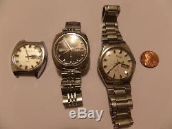 3 Watch Lot Seiko Automatic 21 Jewels, Gruen 17 Jewels, & Seiko Automatic 17