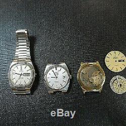 3 pcs Vintage Omega Seamaster Geneve Automatic Mens Watch Lot (not working)