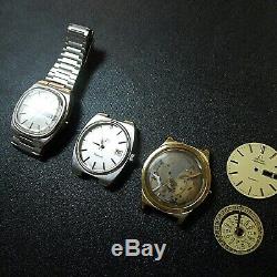 3 pcs Vintage Omega Seamaster Geneve Automatic Mens Watch Lot (not working)