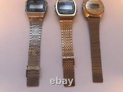 3 vintage watches timex mercury advance for parts or repair