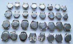 32 pcs Mechanical WATCHES for PARTS or REPAIR Vintage Soviet USSR