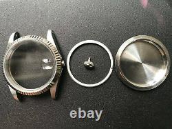 36mm Fluted Bezel Datejust Watch Case With Drilled Through Lug Fit Eta2824 Nh35