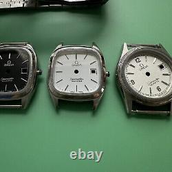 4 Omega Seamaster Watch Case Dial Bracelet For Parts Lot