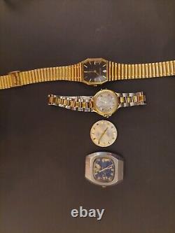 4 Vtg Waltham 2 Wind Up Wrist Watches For Parts/Repair 25 Jewels 2 Work Read