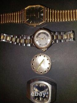 4 Vtg Waltham 2 Wind Up Wrist Watches For Parts/Repair 25 Jewels 2 Work Read