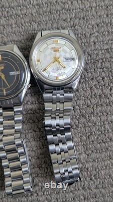 4 X Original 1980's Seiko 5 Automatic Watches For Repair / Parts 17/21 Jewels