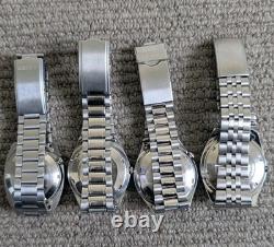 4 X Original 1980's Seiko 5 Automatic Watches For Repair / Parts 17/21 Jewels