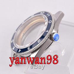 41mm Blue Ceramic bezel Watch Case + Dial + hands Fit ETA 2824 2836 Movement 113