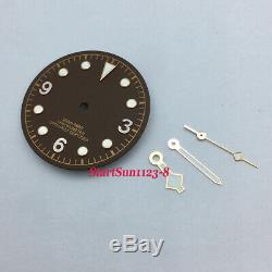 41mm Brass Plated Watch Case + coffee dial + hand fit ETA 2824 2836 movement C46