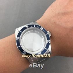 41mm Fit Miyota 82series, ETA 2836/2824, Mingzhu 2813 Blue Bezel Watch Case P706