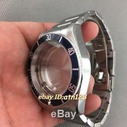 41mm Fit Miyota 82series, ETA 2836/2824, Mingzhu 2813 Blue Bezel Watch Case P706
