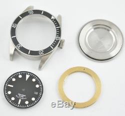 41mm Sapphire Glass Aluminum Bezel Watch Parts Case Dial fit ETA 2824 2836 C057
