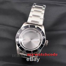 41mm black Bezel 316L Watches Case Fit ETA 2836 2824 Miyota8215 821A movement