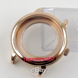41mm fit ETA 2824 2836 movement gold plated 316L stainless steel watch case C69