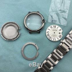 42mm balloon bleu style watch repair parts case kit for 2824 or 2892