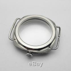 47mm 316L Stainless Steel Watch Case For Eta 6497 6498 Movements 26 mm Strap 1pc