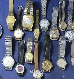 (50) Mid-Size & Ladies Watch Lot for Parts/Repair Vintage Lot #2