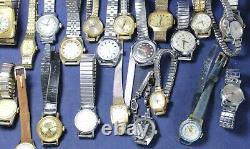 (50) Mid-Size & Ladies Watch Lot for Parts/Repair Vintage Lot #2