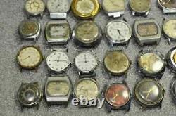 50pcs WATCHES for PARTS or REPAIR Vintage Soviet USSR Mechanical CCCP Watch