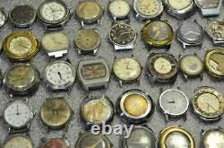 50pcs WATCHES for PARTS or REPAIR Vintage Soviet USSR Mechanical CCCP Watch