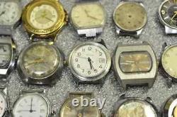 50pcs WATCHES for PARTS or REPAIR Vintage Soviet USSR Mechanical CCCP Watch