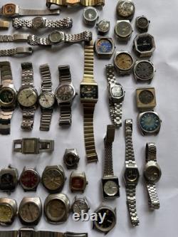 51Scrap Watches Lot Automatic Manual Mixed Brands Seiko Citizen For Parts Repair