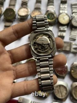 51Scrap Watches Lot Automatic Manual Mixed Brands Seiko Citizen For Parts Repair