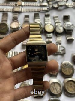 51Scrap Watches Lot Automatic Manual Mixed Brands Seiko Citizen For Parts Repair