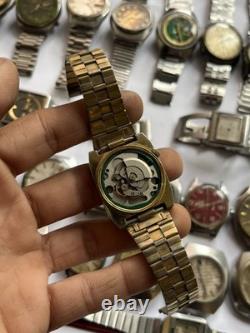 51Scrap Watches Lot Automatic Manual Mixed Brands Seiko Citizen For Parts Repair