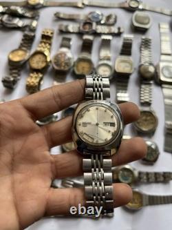 55Scrap Watches Lot Automatic Manual Mixed Brands Seiko Citizen For Parts Repair