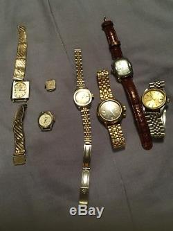 7 WATCHES NOT WORKING FOR PARTS/REPAIR Rolex, Omega, Tiffany, Invicta & More