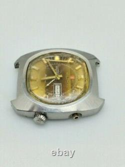 70s Huge Felca Titoni Ring Star Alarm Men's Watch Automatic for parts