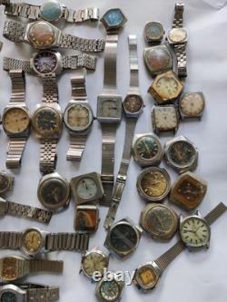 70x VTG Watches Lot Mixed Brands Seiko, Citizen, Omax, Reako, Westend Scrap / Parts