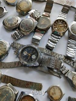 70x VTG Watches Lot Mixed Brands Seiko, Citizen, Omax, Reako, Westend Scrap / Parts
