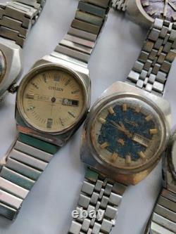 70x VTG Watches Lot Mixed Brands Seiko, Citizen, Omax, Reako, Westend Scrap / Parts