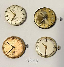 8 Vintage Mechanical Watches & Movements Hamilton Elgin Moeris 4 Running Parts