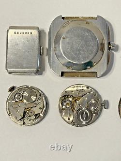 8 Vintage Mechanical Watches & Movements Hamilton Elgin Moeris 4 Running Parts