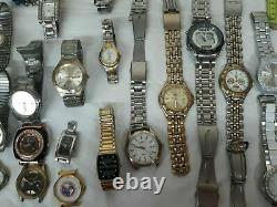 80 Watches Lot PARTS & REPAIR Watch Shop Lot FOSSIL, Geneva, Klein, BKE etc