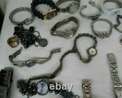 80 Watches Lot PARTS & REPAIR Watch Shop Lot FOSSIL, Geneva, Klein, BKE etc